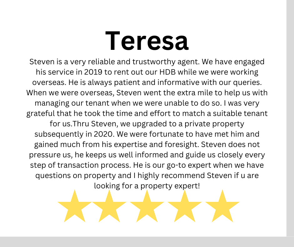 Steven Chia testimonial from Teresa